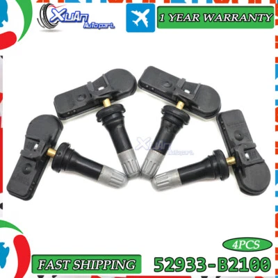 52933-B2100 433MHz New 4x TIRE PRESSURE MONITOR SENSOR TPMS  For Kia Soul Sedona Foto 1 de 4