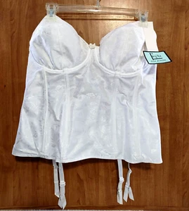 Felina Dessous Trägerloser Longline BH Gr. 40 D Korsett Top Braut Rose - Bild 1 von 11