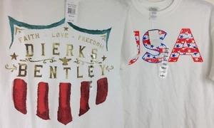 Dierks Bentley T-Shirt Men's Medium 100% Cotton White - Picture 1 of 3