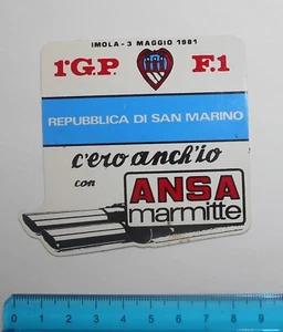 ADESIVO STICKER VINTAGE AUTOCOLLANT AUFKLEBER AUTO MOTO TUNING ANSA MARMITTE - Imagen 1 de 1