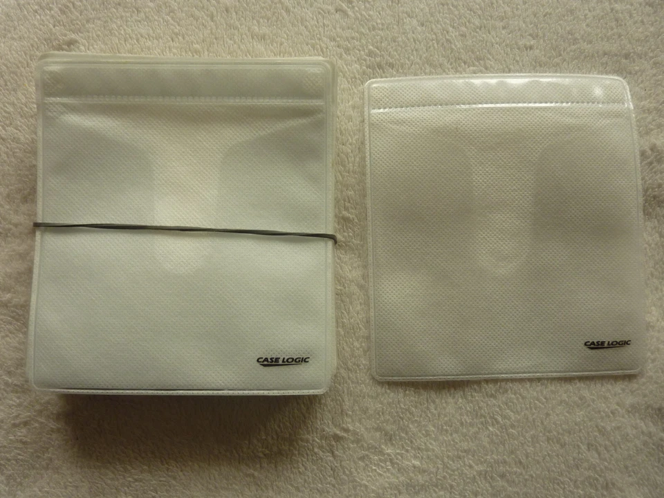 "Case Logic" - Sleeve CD-Hüllen CD Tasche 25 Stück für 50 CDs, weiß transparent - Bild 1 von 4