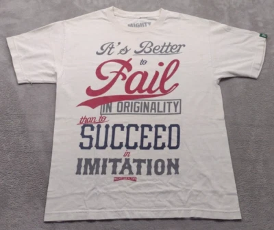 Camiseta Mighty Healthy Fail Succeed Dont Be a Phony Quote mediana marfil Foto 1 de 4
