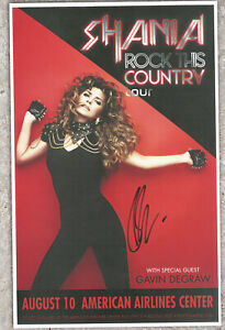 Shania Twain autographed concert poster 2015