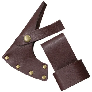 1 Satz Leder Axt Scheide Beil Abdeckung Axt Kopf Outdoor Protektor Koffer Neu - Bild 1 von 12