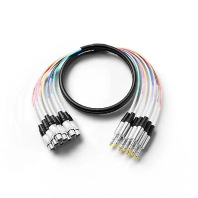 PRORECK CABLE proreck Snake Cable 8-Channel 10ft Shielded Audio Cable 1/4'' TRS to XLR Female