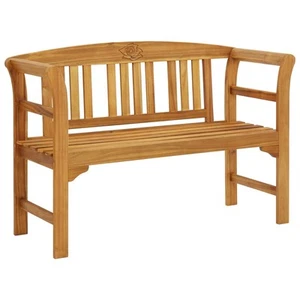 Outdoor Patio Bench Garden Park Bench with Armrests Solid Wood Acacia vidaXL - Picture 1 of 13
