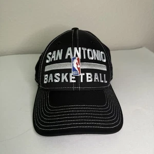 Adidas San Antonio Basketball Spurs Black Adjustable NBA Sports Hat  - Picture 1 of 5