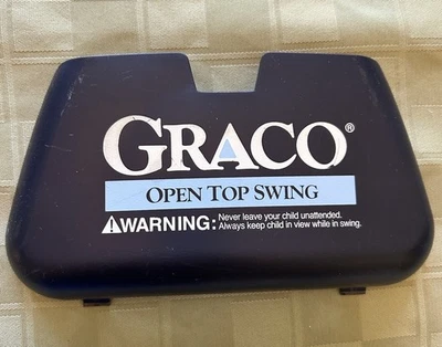 Cubierta de batería vintage Graco Open Top Baby Swing azul pieza de repuesto Foto 1 de 2