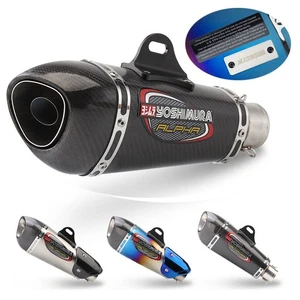 AUTODUX Yoshimura Alpha Exhaust Muffler Carbon Fiber Slip On For Z900 MT09 MT07 - Picture 1 of 14