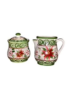 Temp-tations by Tara Old World Poinsettia crema e zuccheriera floreale bellissima - Foto 1 di 10