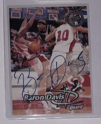 1999 Press Pass Auto Baron Davis Rookie Auto RC - Image 1 of 2