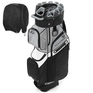 PGM 14Way Golfschläger Premium Cart Bag Organizer Divider Top Wasserdicht Schwarz Grau - Bild 1 von 36