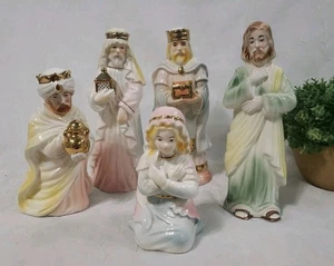 Vintage Applaus Josef Original Weihnachtskrippe 5 Figuren Set unvollständig *LESEN  - Bild 1 von 23
