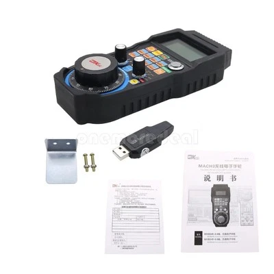 Wireless Mach3 MPG Pendant LCD Handwheel controller for CNC Mach3 4-axis - Image 1 of 4