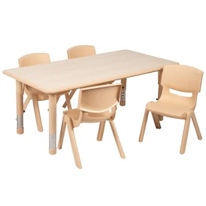 Flash Furniture Emmy Rectangular Activity Table Set 23.625" x 47.25" Height - Picture 1 of 9