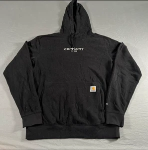 Sudadera con Capucha Carhartt Force Hombre Pequeña Negra Logo Gráfico Calce Relajado Pullover TS5569-M - Imagen 1 de 16