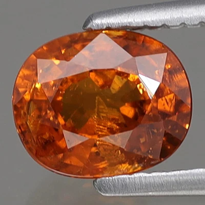 0.88ct 5.8x4.8mm Oval Natural Namibian Orange Spessartite Garnet, Africa Gemston - Image 1 of 4