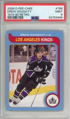 2008-09 O-Pee-Chee 1979-80 OPC Retro #766 Drew Doughty Rookie RC MINT PSA 9 - Image 1 of 2