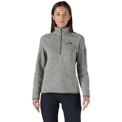 Suéter Patagonia Para Mujer Mejor Talla S Blanco Abedul Gris 1/4 Cremallera Pullover Foto 1 de 4