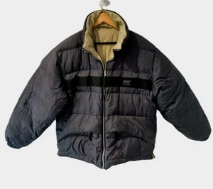 HELLY HANSEN Beige & Black Reversible Duck Down Puffer Jacket Mens Size XL - Foto 1 di 15