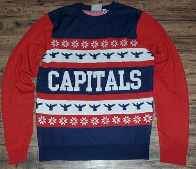 Suéter para hombre NHL Forever Collectibles Washington Capitals rojo azul L grande Foto 1 de 3