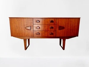 Mid Century Bowfront Teak Sideboard - Picture 1 of 15