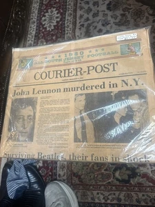 SOUTH JERSEY COURIER POST DECEMBER 9, 1980 JOHN LENNON MURDERED VERY GOOD COND - Picture 1 of 1