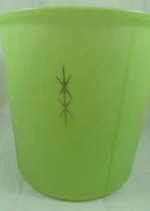 Cesta de basura de plástico Harwood Co vintage verde lima oro Starburst  - Imagen 1 de 4