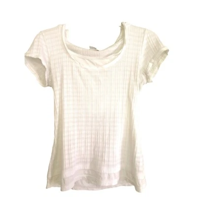 Camiseta Unionbay Mujer Blanca Con Capucha Rayas Algodón Poliéster Talla Lg Foto 1 de 4