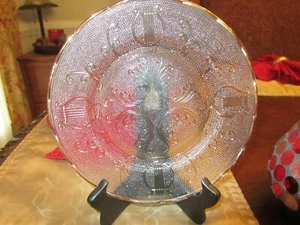 Jeanette Glass Crystal Harps and Scroll Luncheon Plates (5) GA-A-1 - Picture 1 of 8