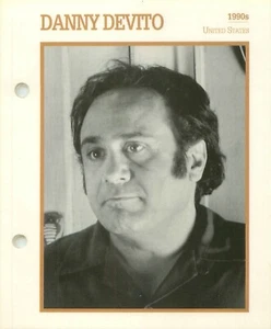Danny Devito Filmstar Enzyklopädie laminiert 7"x 5,75" 2-seitige Infokarte - Bild 1 von 2