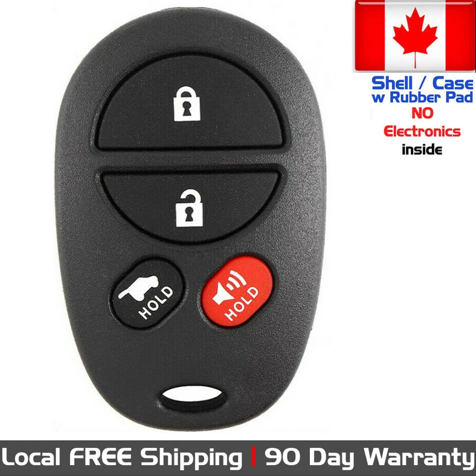 1x Nuevo Repuesto Mando a Distancia Sin Llave Llavero Para Toyota Avalon Solara - Solo Carcasa Foto 1 de 1