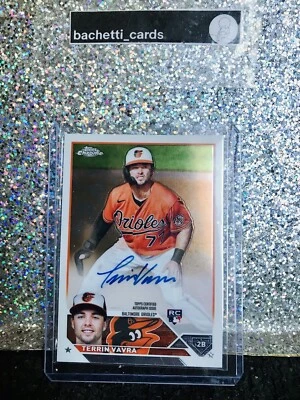 2023 Topps Chrome Terrin Vavra On Card Auto RC Orioles #RA-TV Rookie - Image 1 of 2