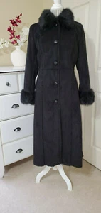 TERRY LEWIS Luxuries Classic Tiger Mills Black Faux Fur Shearling Coat Gr.XS (S) - Bild 1 von 12