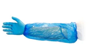 100 - Mangas protectoras desechables impermeables de polietileno 18" 46 cm - Imagen 1 de 4