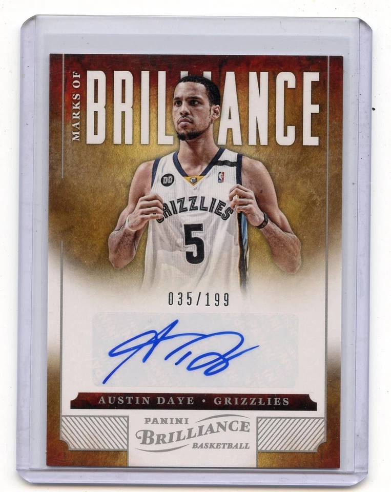 2012-13 PANINI BRILLIANCE #108 AUSTIN DAYE AUTOGRAPH #35/199, MEMPHIS GRIZZLIES - Image 1 of 1