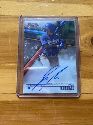 2018 Bowman's Best Jeren Kendall On-Card Auto Dodgers - Image 1 of 2