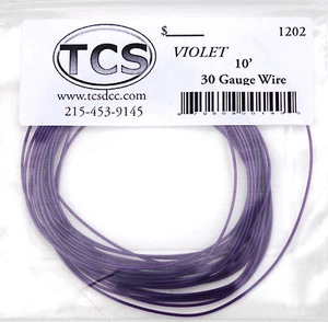 Wire 30awg 10 foot length Violet, seven strand wire outside diameter 0.026". - Picture 1 of 2