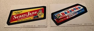 Lot of 2 Vintage 1974 TOPPS Wacky Packs Stickers. (Tan Backs). Free Shipping - Picture 1 of 4