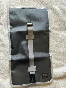 BUBM Gray Electronics Travel Case Organizer 3 Part with Snap Closure. - Picture 1 of 3