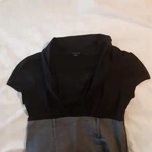 A Byer Dress Womens Juniors Sz 7 Two Tone Black Gray Stretchy Lace Zipper - Picture 1 of 19