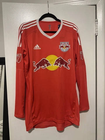 New York Red Bulls 2017 Authentic Goalkeeper Long Sleeve Jersey Size 8 Large Cover