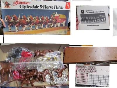 AMT Budweiser Clydesdale 8-Horse Hitch Model Kit 30" Long! 1/20 - Image 1 of 2