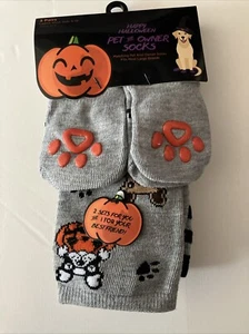 FRENCH BULLDOG 2pair HALLOWEEN LADIES SOCKS AND MATCHING PET SOCKS - Picture 1 of 6