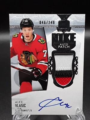 2022-2023 The Cup Alex Vlasic Rookie Patch Auto /249 Blackhawks 3 Color Patch - Image 1 of 2