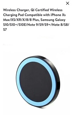 Base de carga rápida inalámbrica Qi para teléfono celular Samsung iPhone Android Foto 1 de 4