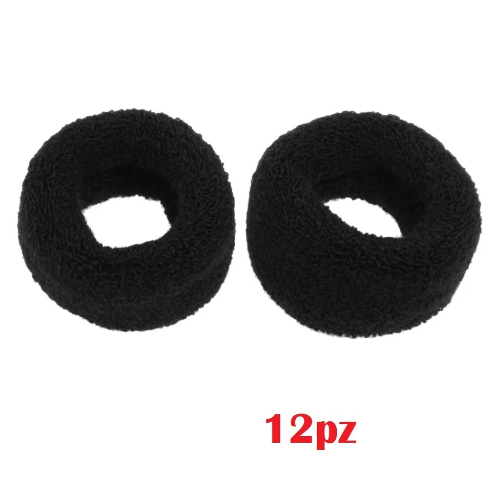 Z Lot 12 Pièces Élastiques Grappes Pour Cheveux Éponge Polsoni Noirs Baggy Dfh - Photo 1/1