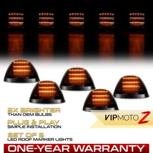 5PC LED Smoked Roof Clearance Running Lights For 99-16 F250 Super Duty F350 F450 - Picture 1 of 10