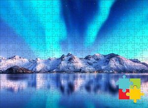 G+D Puzzles for Adults - Majestic Northern Lights of Norway - A 500 Piece Puzzle