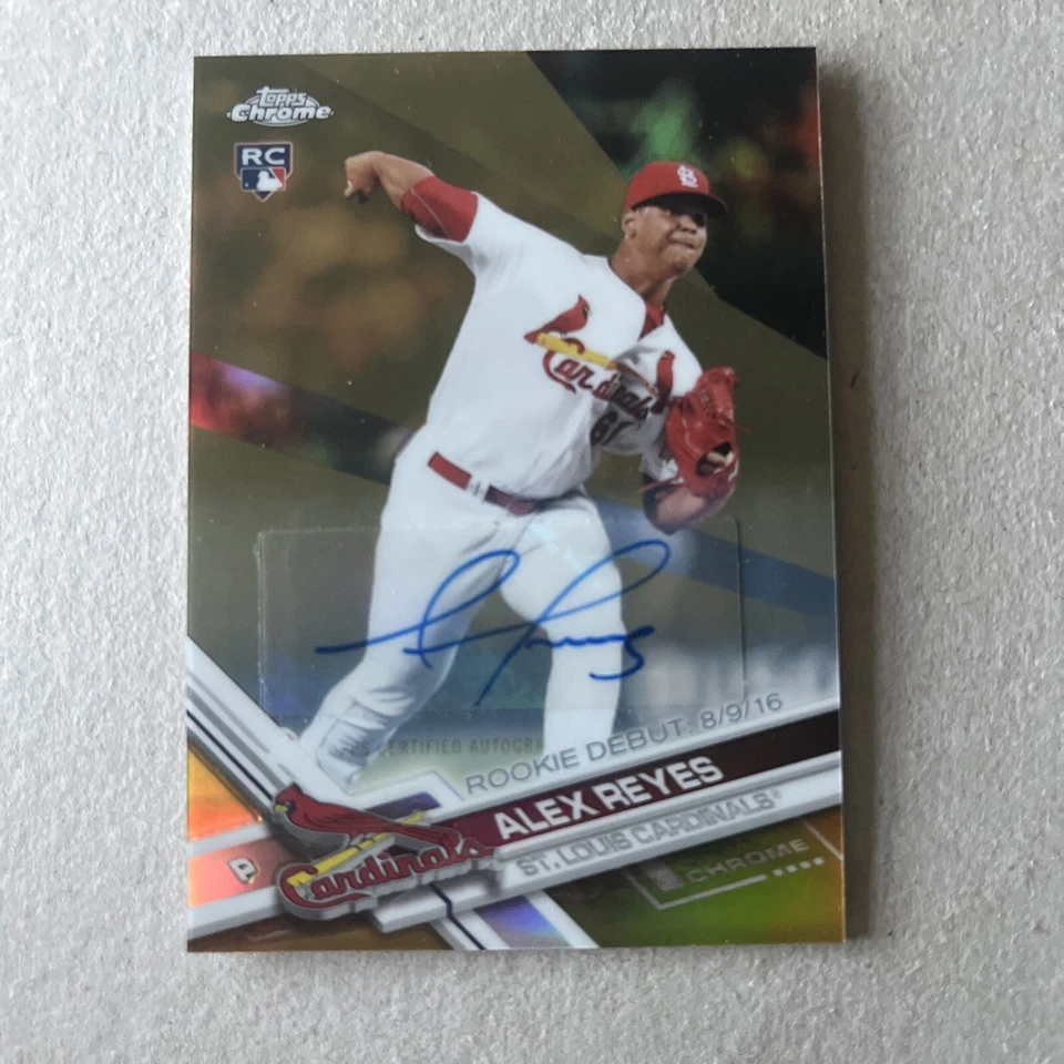 2017 Topps Chrome Alex Reyes RC Rookie GOLD Refractor Auto 40/50 - Image 1 of 1